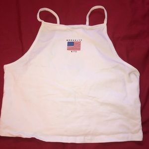 White crop top